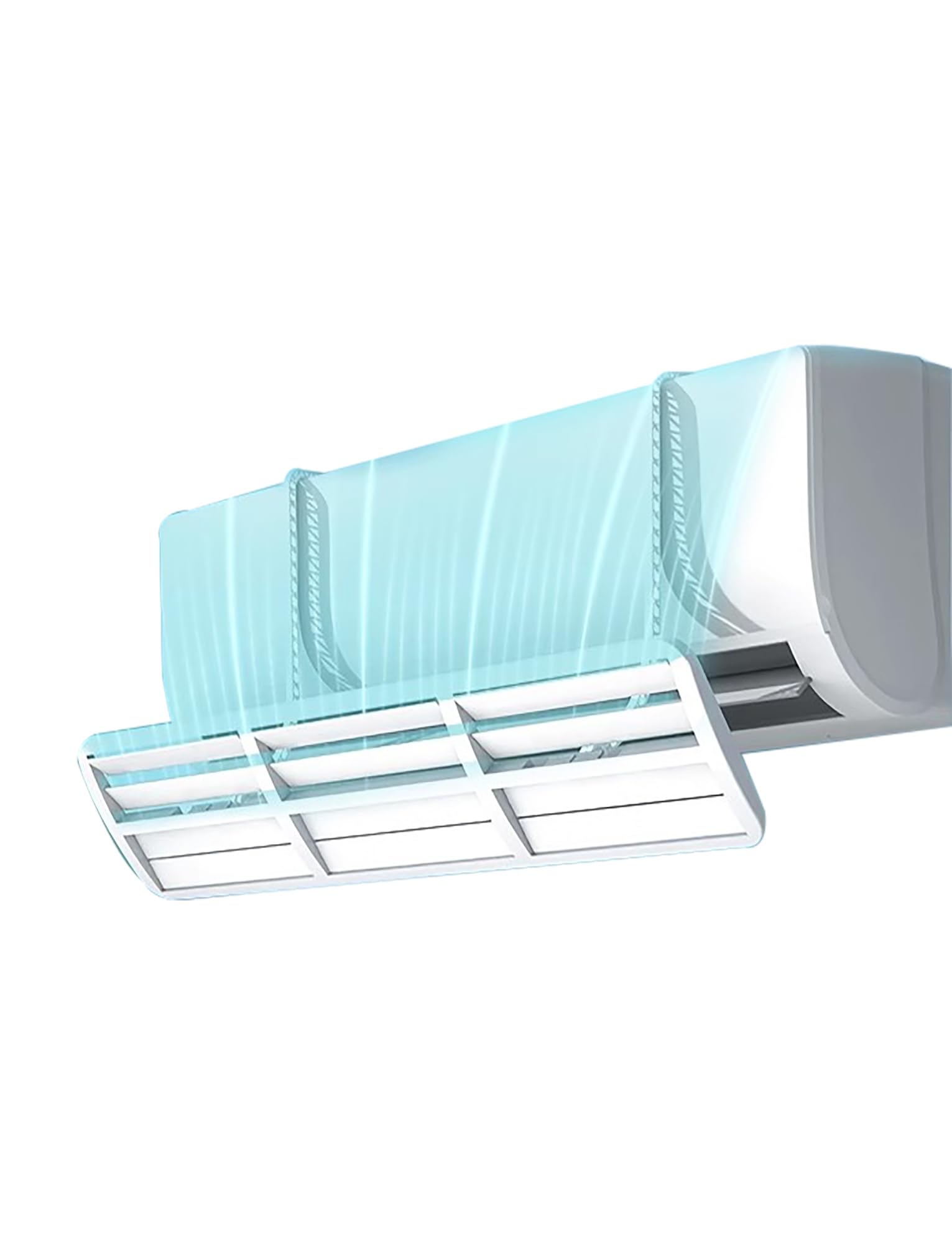 Ecwtpndf Style 2 Air Conditioner Wind Deflector, Fixed Ac Air Deflector 90X20cm (35X8in)