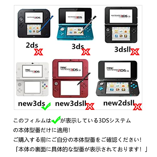 RDFJ New 3DS Screen Protector Anti-Scratch Tempered Glass Film Shield Games Console Accessories for New 3DS (for NEW 3DS)