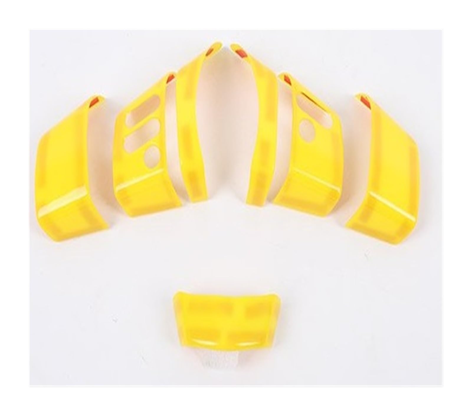 Interior Trim for Toyota FJ for Cruiser 2007-2021 Car Steering Wheel Button Decoration Cover Sticker Accessories Cover Trim Sticker(Yellow)