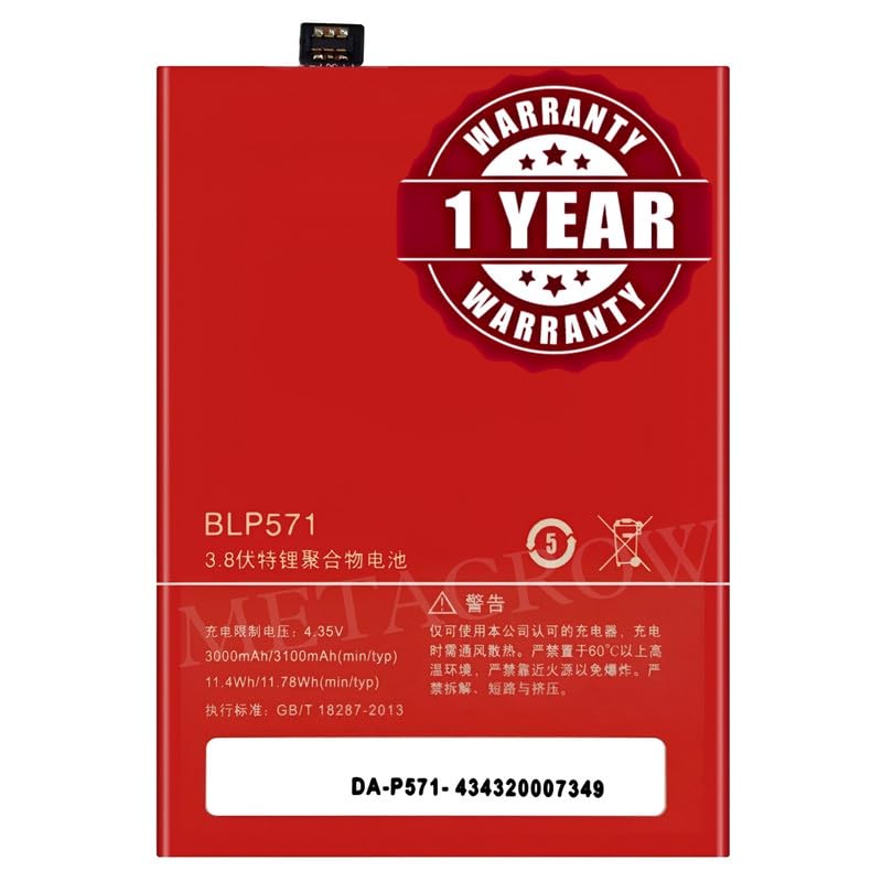 Image of Original BLP571 Battery Compatible for OnePlus 1 | OnePlus One (A0001) - (3100mAh) - 1 Year Warranty JK10