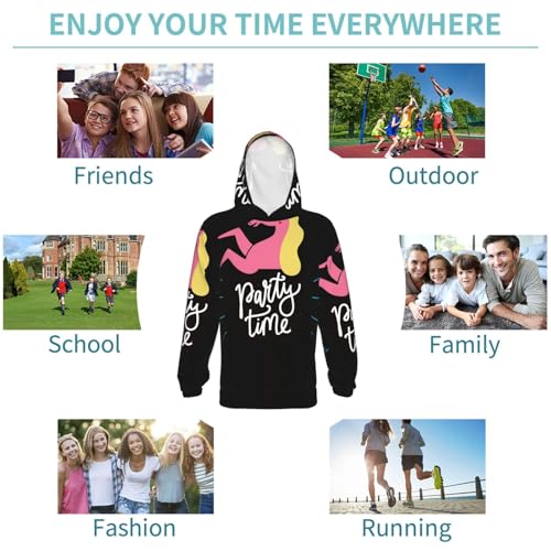 Party time Kid Hoodies Boys Sweatshirts Girls Pullover with Pocket 6