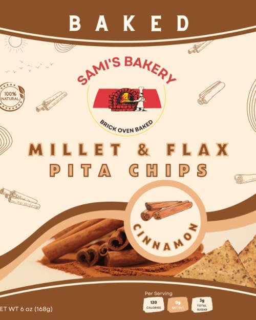 Sami's Bakery cinnamon Chips Millet and Flax bulk case 12 bags