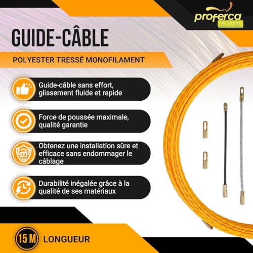 Aiguille tire fil électrique pour débloquer le passage des câbles difficiles