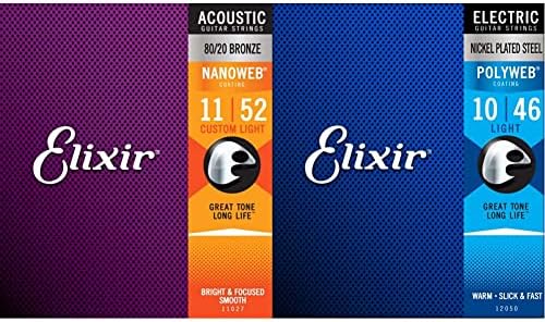 Elixir® Strings Electric Guitar Strings w POLYWEB Coating, Medium (.011-.049)