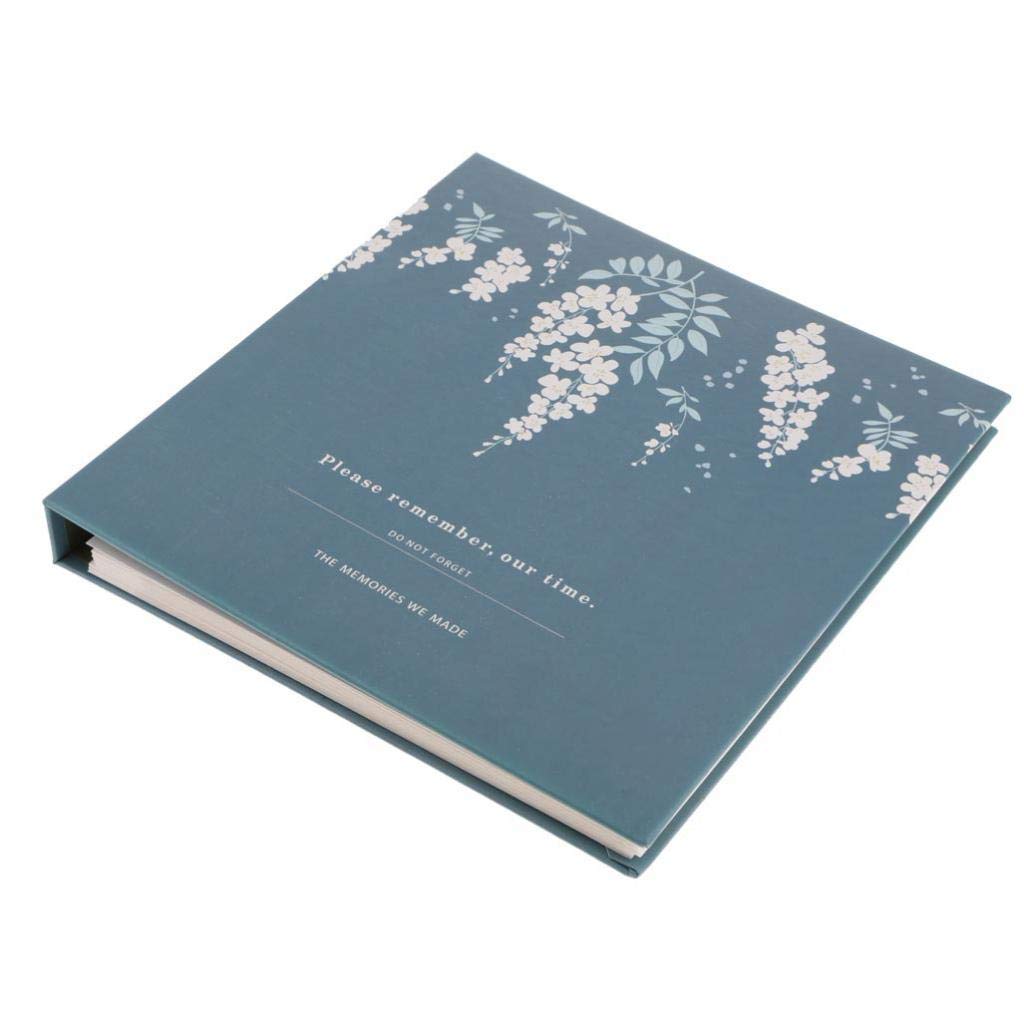 Self Adhesive Photo Albums Memory Book Holds 5 or 6 inch Photos 25 Sheet B, dark blue