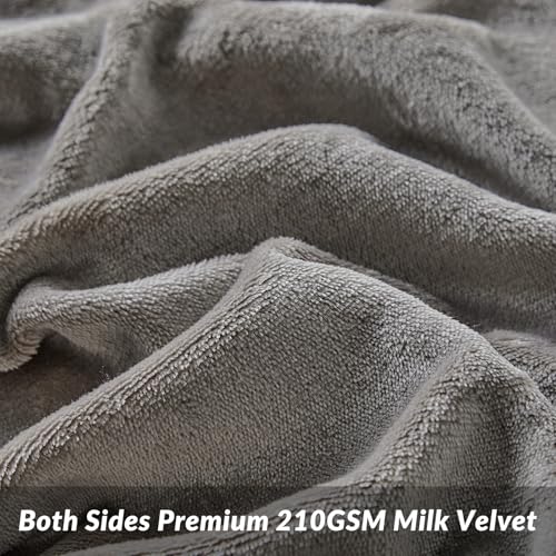 Image of WARMDERN Khaki Velvet Duvet Cover Set Oversized King Size, Luxury Milk Velvet Bedding Duvet Cover with Zipper Closure, 3pcs Ultra Soft Duvet Covers for All Seasons, 120 inch x 98 inch, Light Khaki
