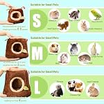 Guinea Pig Hideout Hamster Cage Accessories,Stump Style Soft Washable Hedgehog,Ferret,Rat Hammock for Cage,Chinchilla,Ferret, Bunny Bed,Small Animal Houses & Habitats(S) - Image 2