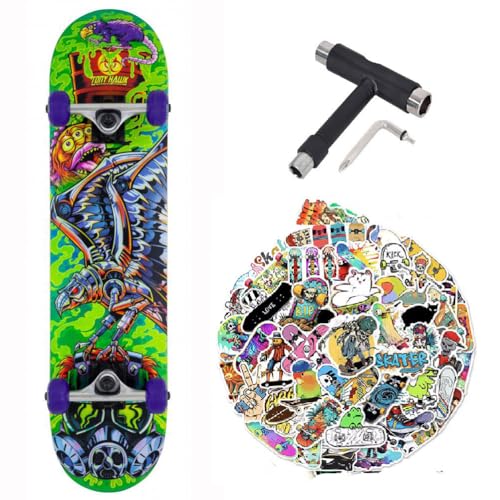 SKATEBOARD ORIGINALE TONY HAWK - Skate completo Entry level Profressionale perfetto per iniziare a SKATARE con un vero skateboard - Lo skate Entry level professionale permette di migliorare le sue parti con nuove componenti cosa che skate non professionali non permettono di fare
