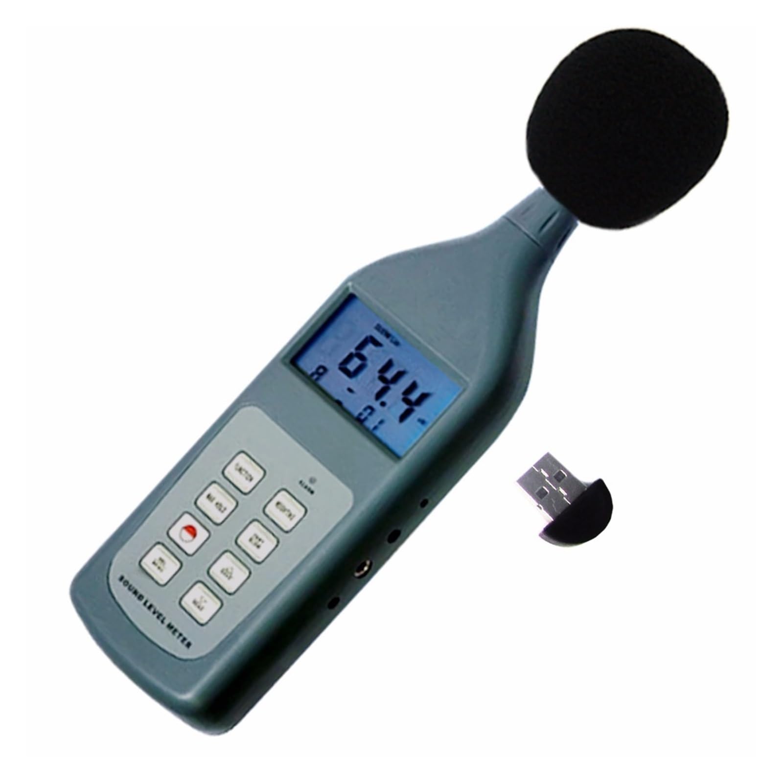 Fonometro Digitale Tester Digitale Wireless for misuratore di Rumore sonoro, Gamma 30~130 Db + Software CD e USB Tester del Livello di Rumore Decibel