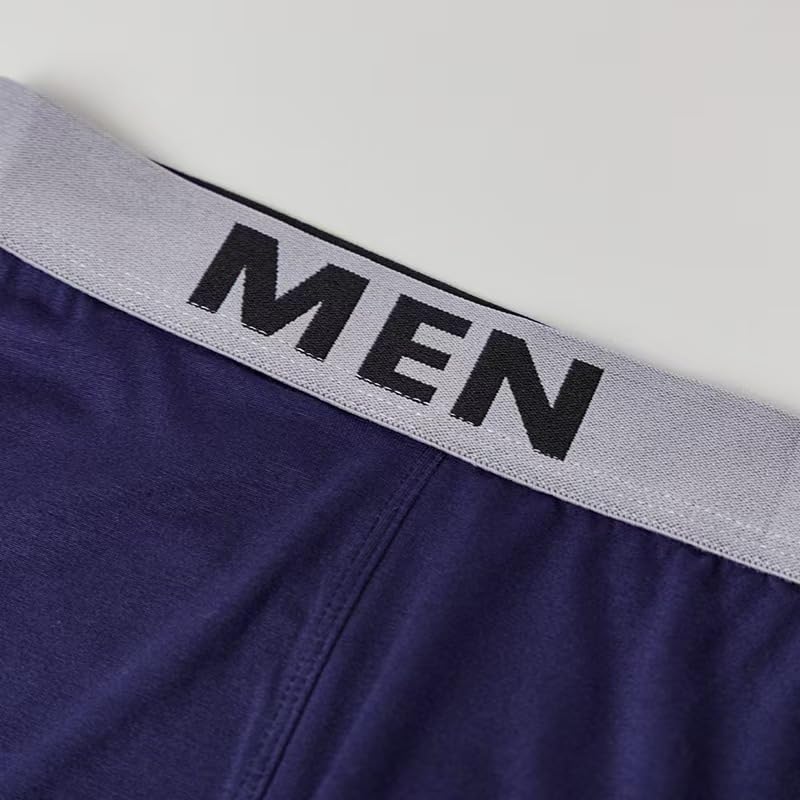 Men's Cotton Boxer Briefs, 4-Pack, Multi-Color Pack with Navy, Black, Dark Gray, Light Gray2