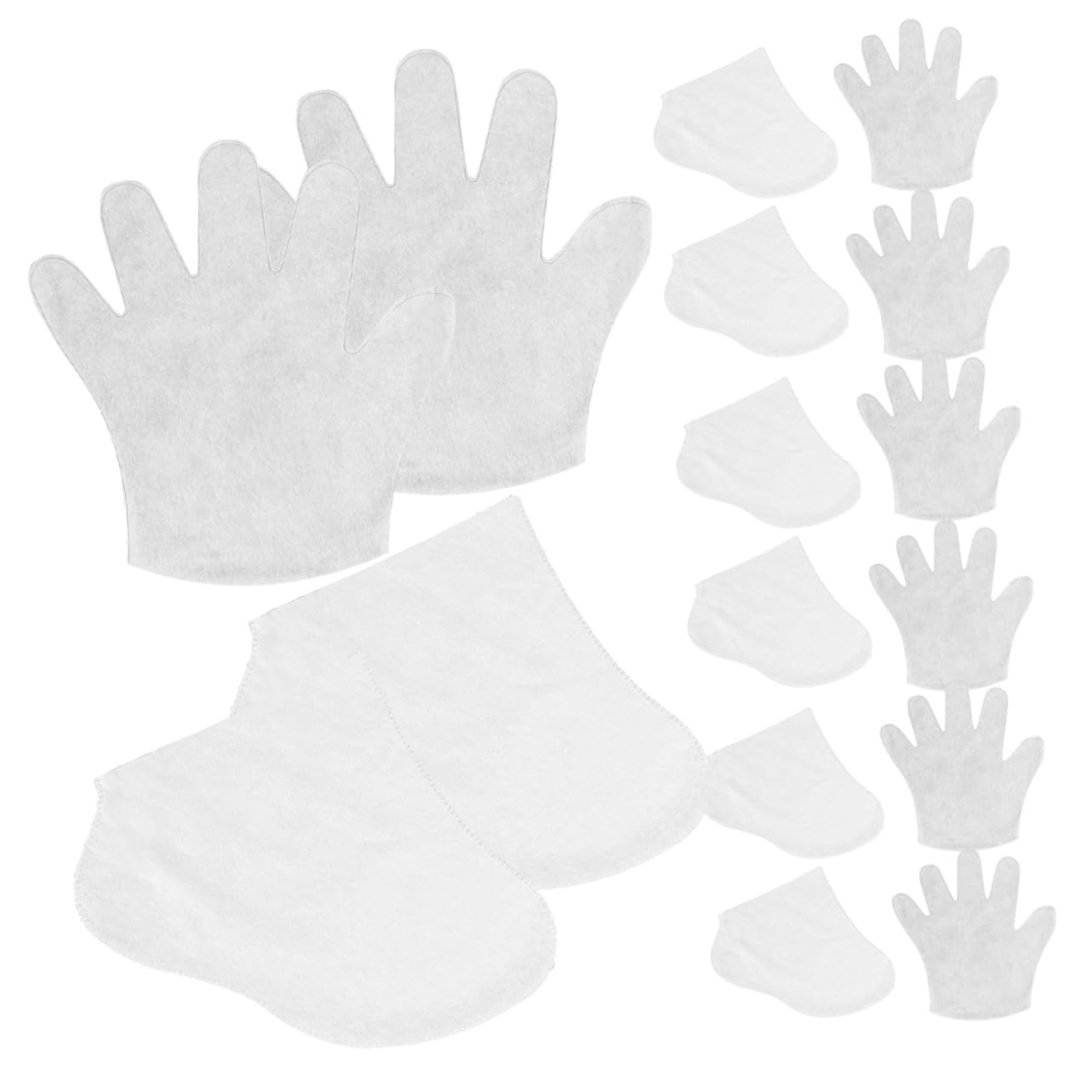 SOESFOUFU Hand and Foot Care Liners 20pcs Disposable Socks for Paraffin Wax Gloves Beauty Salon Kit