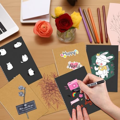 Carnets Miniatures 3,5x5 Pouces - Lot 24 Carnets Lignés Kraft