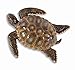 Handpainted Tropical Sea Turtle Beach Tiki Bar Wall Mount Decor Plaque Kid Decor 8" Brown