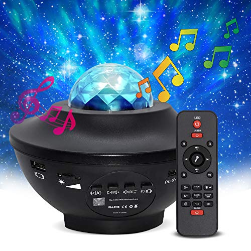 Star Projector Night Light â€“ 2-in-1 LED Galaxy Projector with Bluetooth Speaker - Adjustable Galaxy Light Projector with Timer & Remote Control â€“ Star Light Projector for Bedroom & Parties by Xulavu