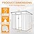 Zynfylus 6x4 FT Outdoor Storage Shed Garden Shed Tool Shed with Lockable Door and Sloping Roof, Durable Metal Storage Shed for Backyard, Outside, Patio, Coffee