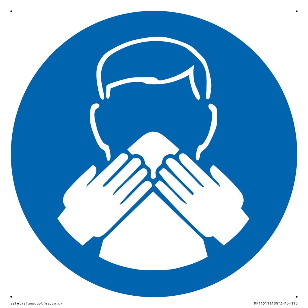 Custom Mandatory: Use a tissue Sign - 150x150mm - S15