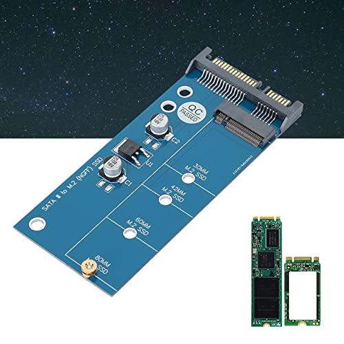 Tomantery Tarjeta Convertidora NGFF M.2 a Rendimiento Estable para SSD de 3 Cm, 4,2 Cm, 6, 8, Adaptador de Placa Azul ABS para Dispositivos sin Interfaz