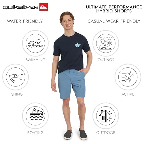 Quiksilver Mens Regular Fit Fixed Waist Water Friendly Active Hybrid ShortsCasual Shorts - Image 3