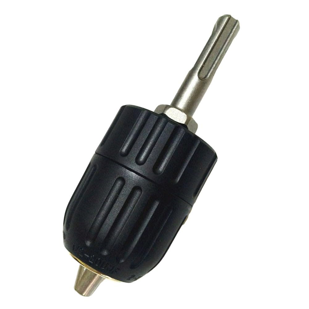 Adattatore per mandrino autoserrante SDS Plus a 1/2-20 UNF, campo di serraggio a 3 griffe da 2-13 mm con bloccaggio brevettato per martelli perforatori da 1050 W+, struttura HSS