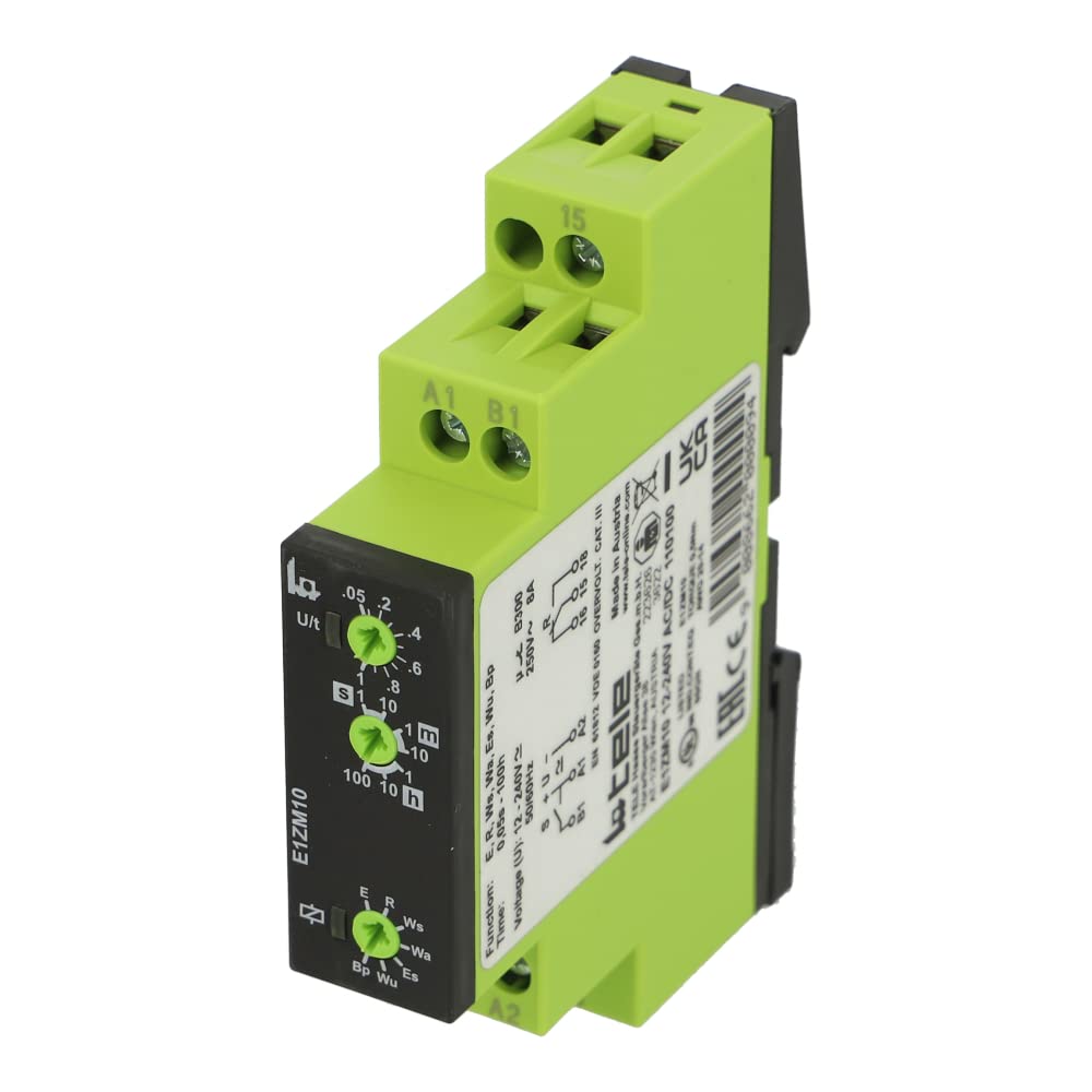 Relais temporisé multi-fonctions E1ZM10 à 7 modes avec indicateur LED clair