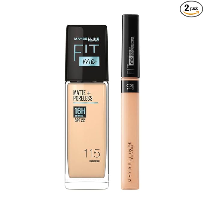 Maybelline New York Perfect FIT ME Flawless Matte Base Makeup Combo Conceal+Blend Duo Kit, Fit Me Foundation 115 (30ml)+Fit Me Concealer Shade 10 (6.8ml) at Rs. 561