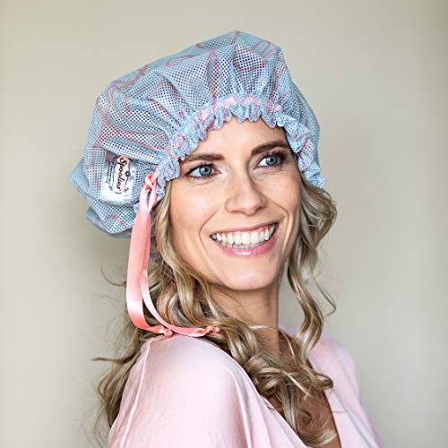 Spoolies Original Hair Curlers, Anniversary Edition, Heatless Silicone Rollers In Bonnet/Bag For Natural Hair, Hair Extensions Plus Wigs, Made In Usa, 20 Medium Size (Rose Gold) #TOP5