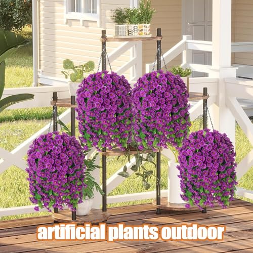 Fleurs artificielles pour extérieur suspendues pour jardin et maison