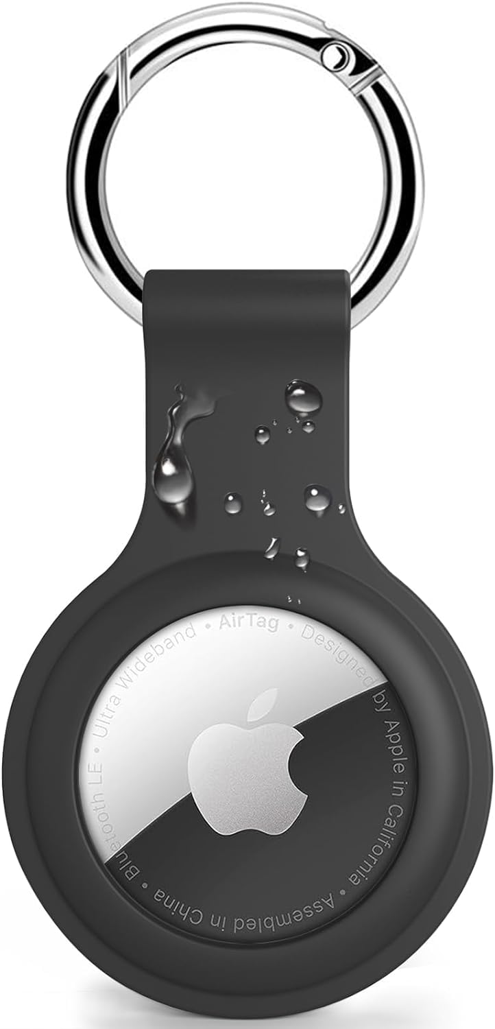 iTronix Airtag Case for Airtags Silicone Case Protective Cover for Airtag Case Keychain with Key Hook Ring (Black) (B0CQ4GWZF9) Amazon Price History, Amazon Price Tracker