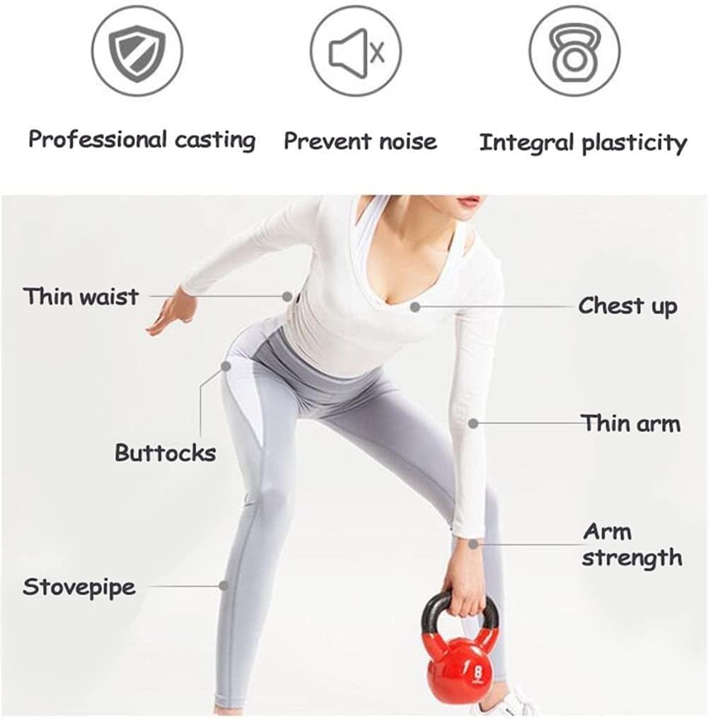 Kettlebells with Handles, Bodybuilding for Strength Training, Kettlebells for Squats, Snatches, Deadlifts and Thrusters