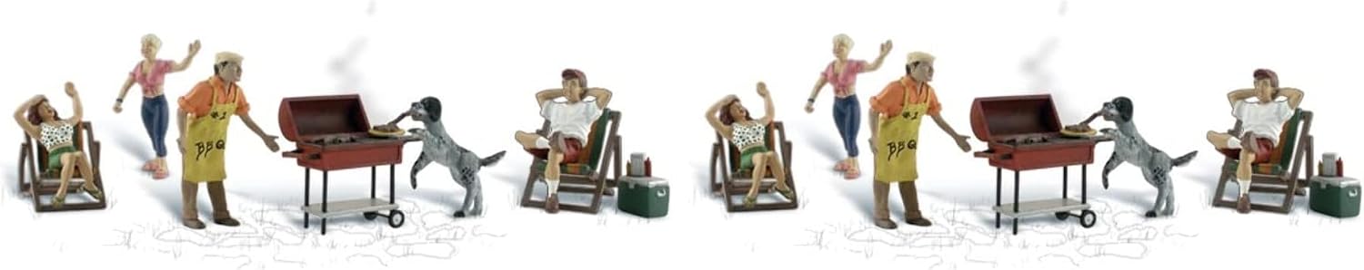 Woodland Track H0 - Figures at Barbecue