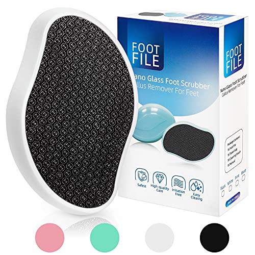 Hornhautentferner Nass & Trocken, Nano Glas Hornhautfeile für Fuss & Hand, Hochwirksame Hornhaut Entfernung Fussraspel für die Professionelle Fußpflege, Hornhautraspel mit Beutel & Kleinen Bürste Cover