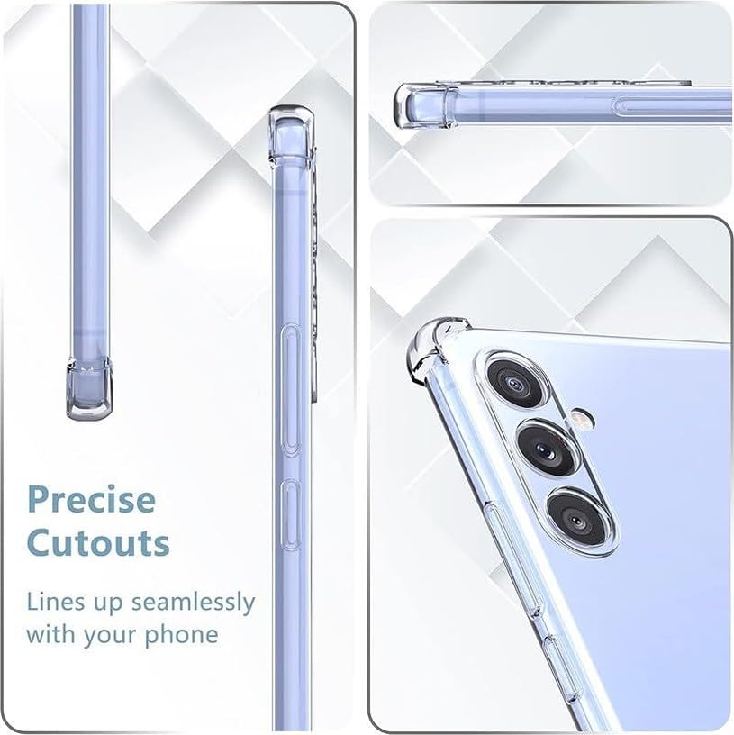 Image of BOXXO Flexible Back Cover for Samsung Galaxy M34 5G | Back Cover Transparent Clear Shockproof Case Four Corner Protection | Slim Protective Mobile Phone Cover for Samsung Galaxy M34 5G