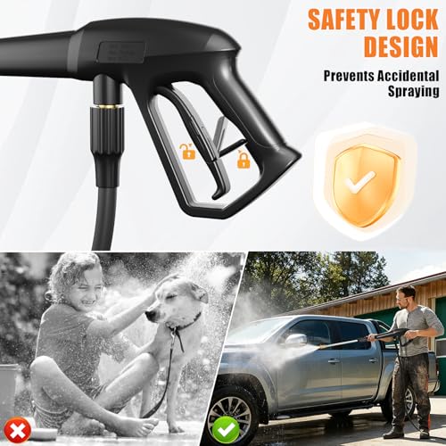 Image of Electric Pressure Washer 4500PSI 2.8 GPM High Pressure Washer with Anti-Tipping Technology, 4 Quick Connect Nozzles, Stainless Steel Spray Wand, Electric Power Washer for Cars /Fences /Driveways /Home