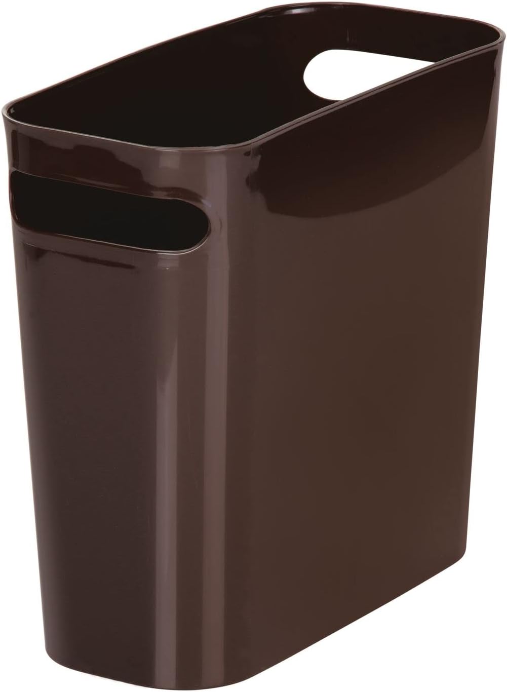 – Plastic Wastebasket Bin For Bathroom Office Kitchen 27.3 Cm X 12.7 Cm X 25.4 Cm Single Dark Brown