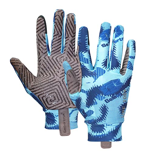 Seibertron S.P.S.G-4 UPF100+ Sun Protection Breathable Horse Riding Touchscreen Gloves with Reinforced Thumbs and Fingers for Men Women