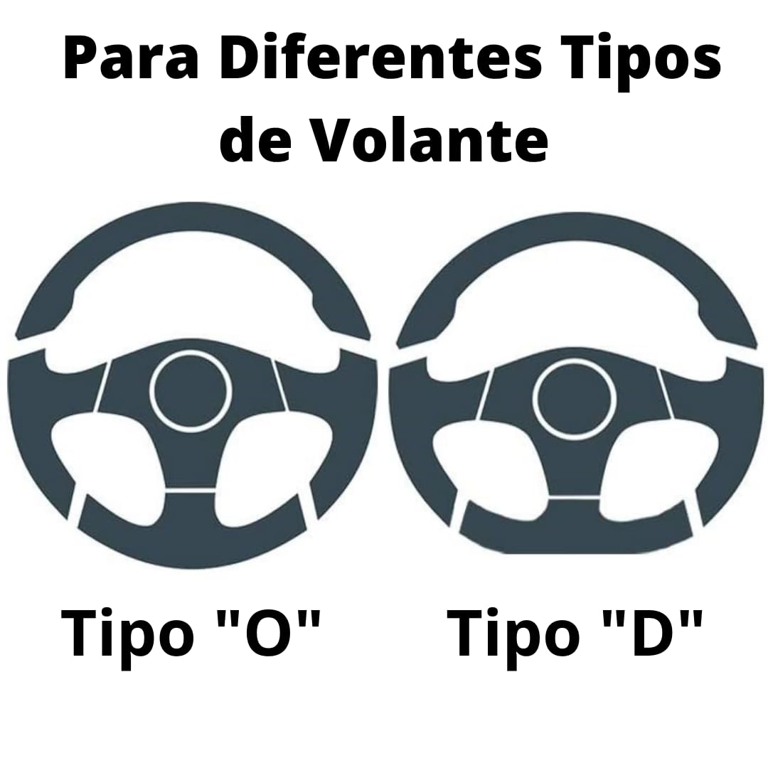 Funda de Volante de Coche Universal Cosida - Cubre Volante Coche de Cuero