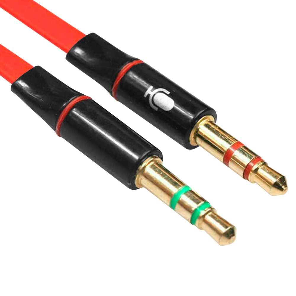 Ociodual TRRS 3.5mm Female Jack to 2 TRS Dual AUX Male Mic Microphone Audio Y Splitter Cable Adapter Red for Headphone Headset - Image 3