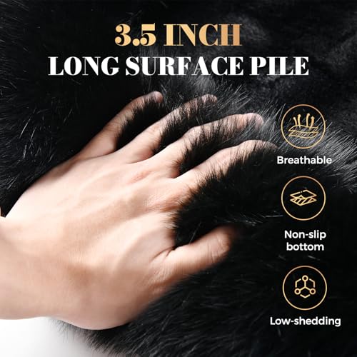 Image of Coverado Sheepskin Car Seat Cover, Fluffy Fuzzy Long Plush Seat Covers, Soft Seat Protector for Car Driver Seat, Luxury Car Seat Cushion, Non-Slip Front Seat Covers Universal Fits Most Cars, 1Pcs