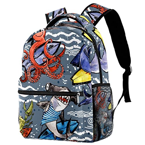 Sac à dos de voyage surf et pieuvre pour homme et femme