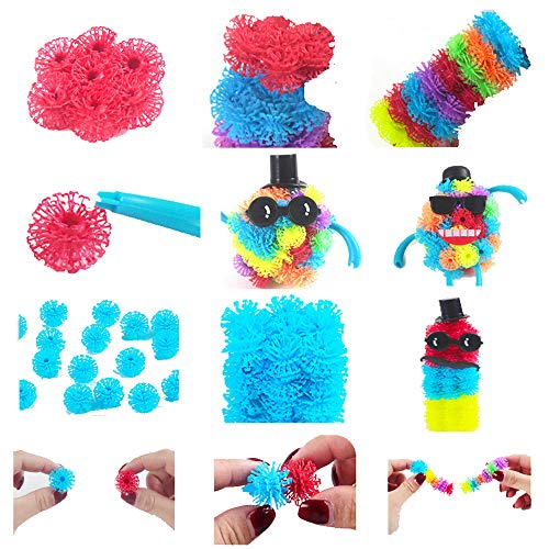 OMGOD 640pcs Building Sticky Blocks Connect Toys, Basic Mix Construction STEM Assembling Educational Interlocking Toys for Boy Age 3 4 5 - Thumbnail 6