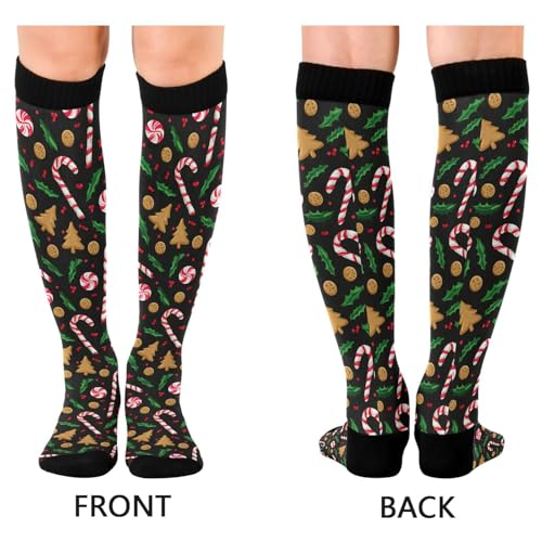 Image of Wusikd Blue Yellow Monster Trucks Compression Socks for Women and Men Circulation Long Socks for Athletic Running 1