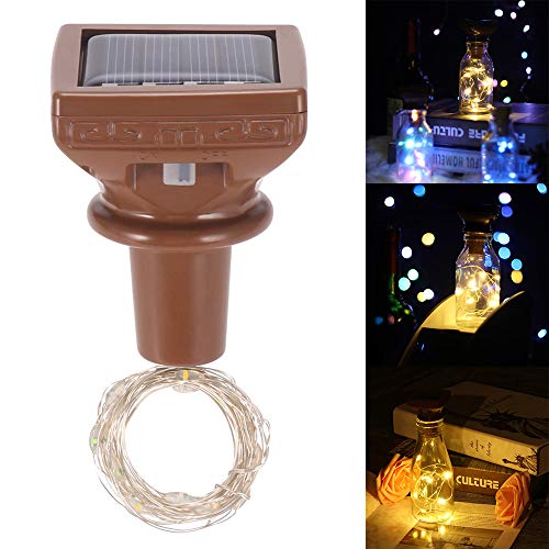 Preisvergleich Produktbild YChoice365 Solar Fairy Lichterketten, 1 Packung Weinflaschenlichter LED farbige Sternenkorklichter Solarbetriebene Mini-Kupfer-Lichterketten für Weinflaschen mit Cork DIY / Dekor / Party / Hochzeit