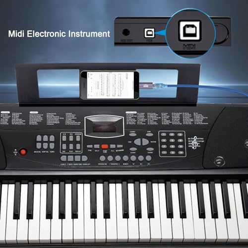 Image of ETZIN Mini USB to MIDI Electronic Musical Adapter 480Mbps Mini USB Male to USB B Female Data Print Connector 7W Charging, Al Case for Printer Scanner Electronic Pianos,EPL-1579CC