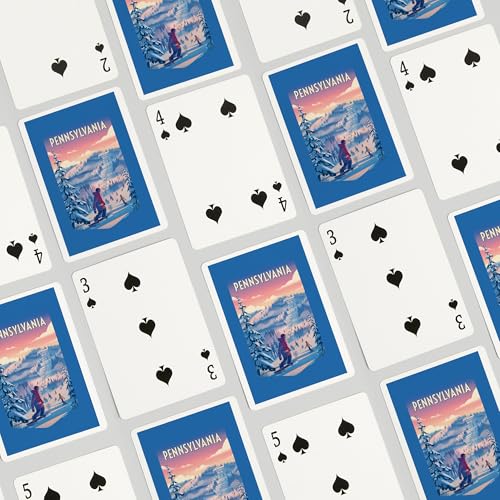 Lantern Press Baraja de Poker 52 Cartas Snowboarding miniatura 4