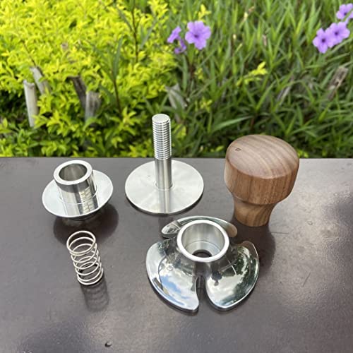 JYJZHX KFJDQDL Martillo de Polvo de Tamper de café de Acero Inoxidable de 51 mm presionado con desviación Anti presión… - Imagen 7
