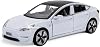 Tesla Model 3 1:32 Model Car Toy Car with Light & Music Pull Back Function Alloy Die-Cast Ideal for Children from 3 Years and Collectors (White)