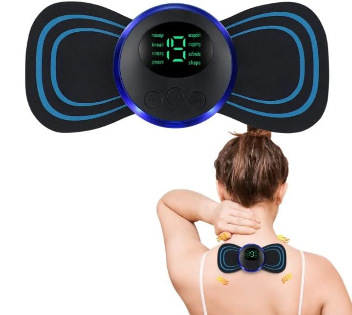 Stock Lider-Masajeador Portátil Muscular Con Recambios, Inalámbrico Autoadhesivo EMS Para Hombro y Cuello, Alivio Del Dolor De Los Músculos Del Cuerpo