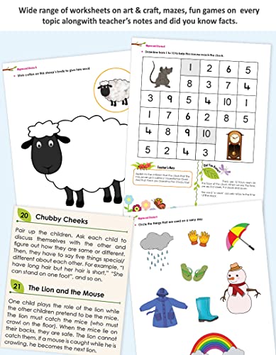 Image of Woodsnipe Tiny Blossoms Rhymes & Stories with STICKERS| Preschoolers Nursery Ages 2 to 4 | Short Moral Stories| Fun old and new Rhymes, Activity Pages with Colouring, Puzzles and much more