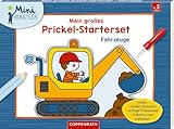 Mein großes Prickel-Starterset: Fahrzeuge: Inhalt: Große Filzmatte, griffige Prickelnadel, 8 Motive zum, Aufstellen (Mini-Künstler)