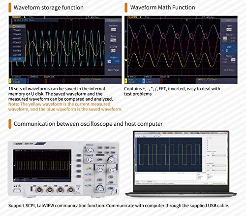 OWON SDS1104 Auto Cursor and Waveform Zoom